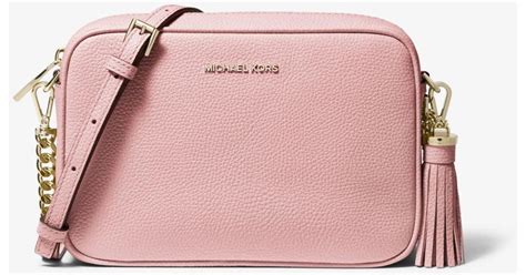 michael kors ginny medium luggage pebbled leather messenger bag|Ginny Medium Pebbled Leather Crossbody Bag .